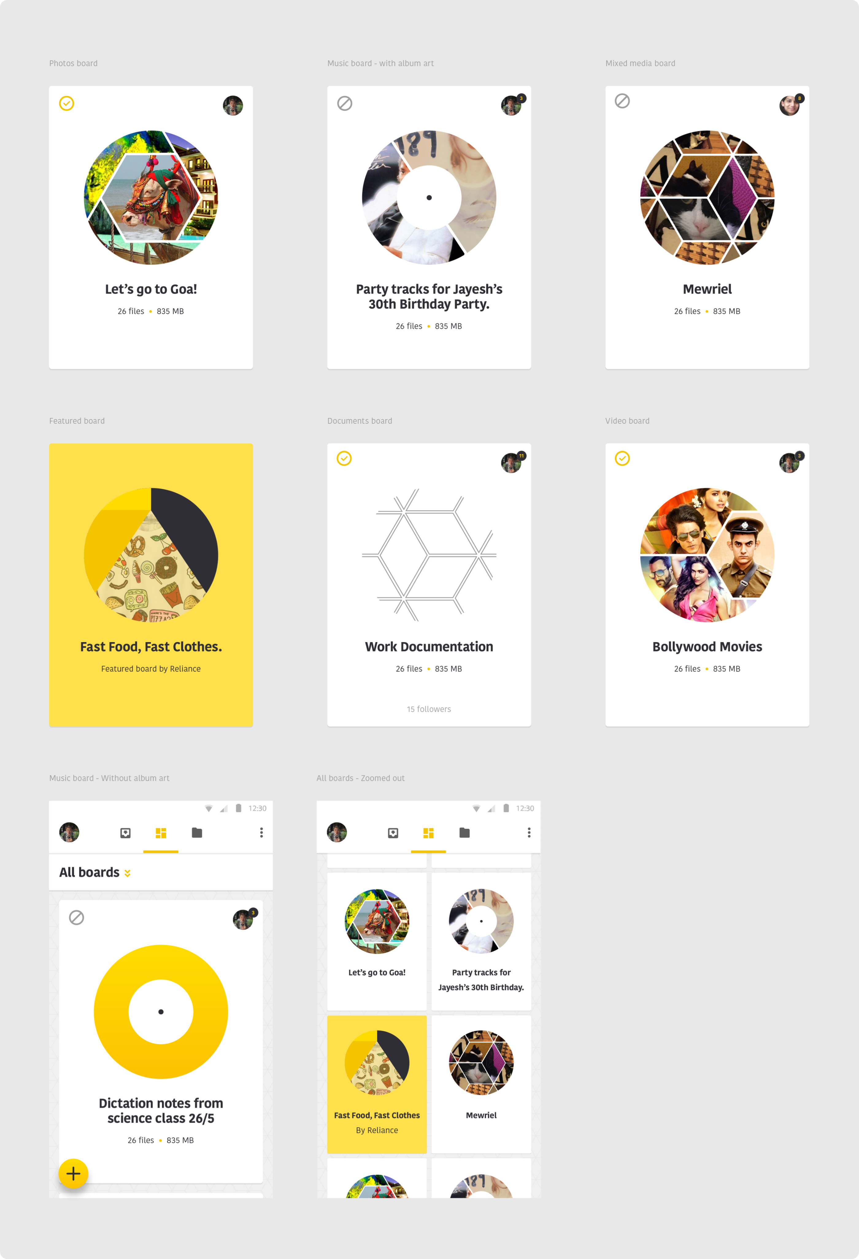 Jio – Design system – boards